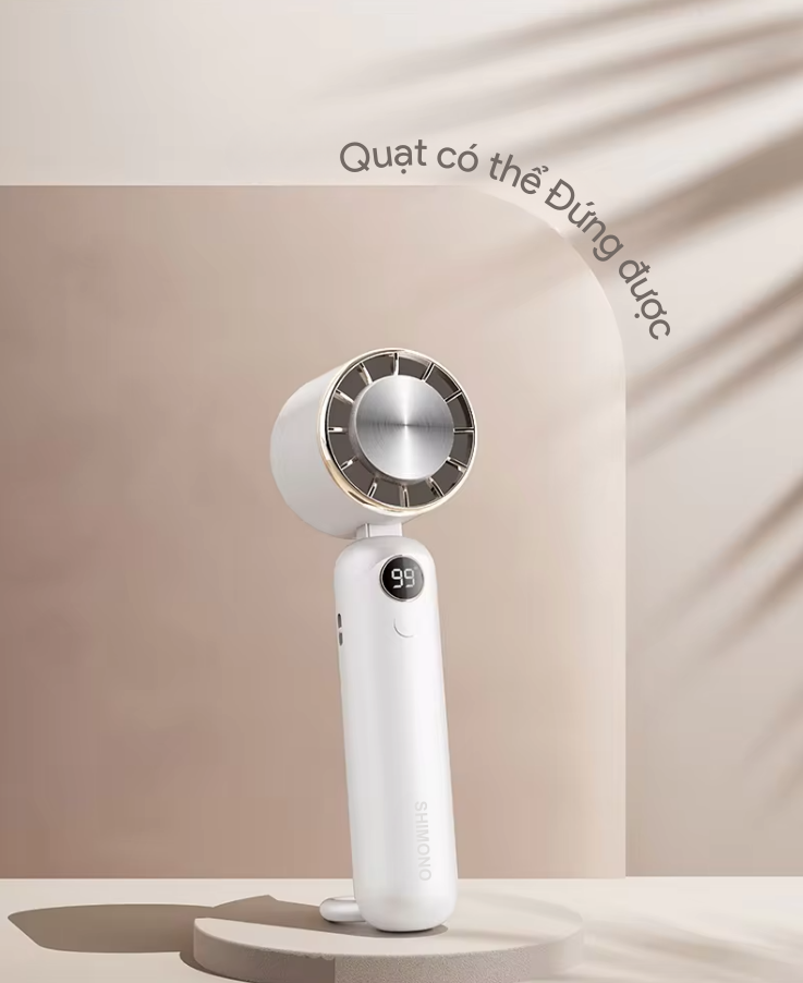 Quạt Làm Lạnh Cầm Tay SHIMONO SM-CHF17 Tích Điện Có Sò Làm Lạnh Nhanh Pin 3000mAh Liên Tục 6H - Hàng Chính Hãng
