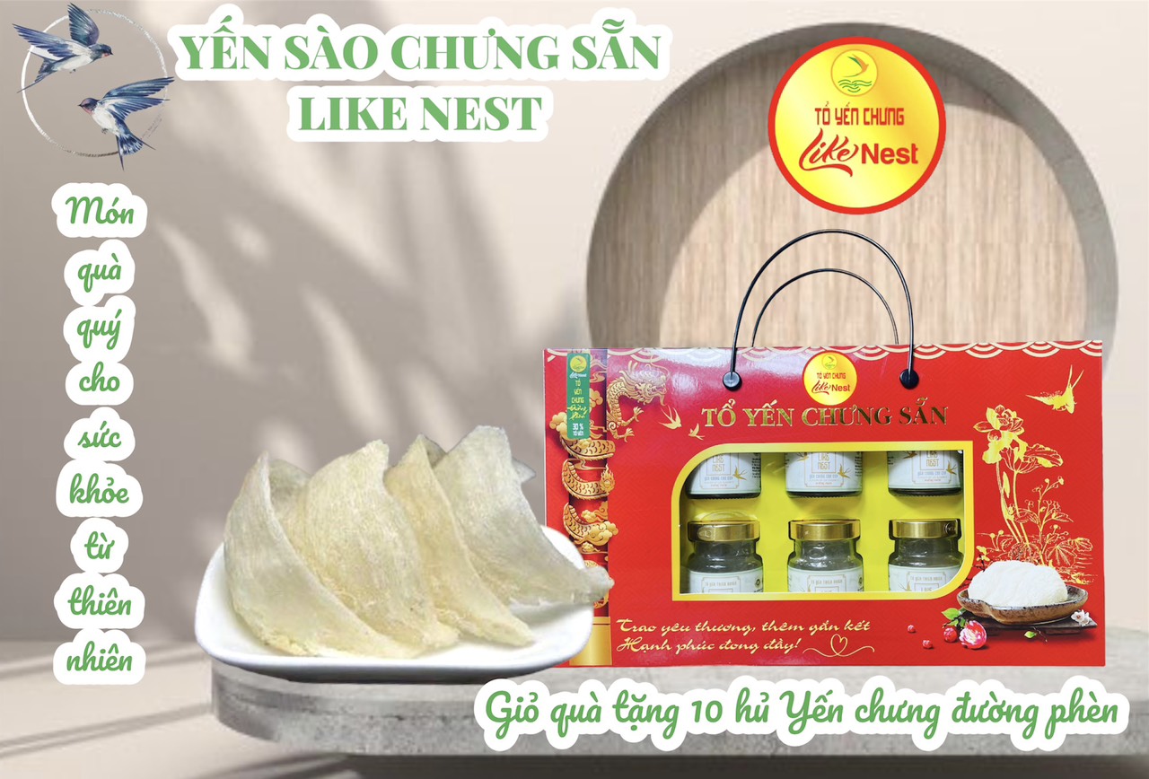 Yến Chưng Đường Phèn 30% Yến Like Nest