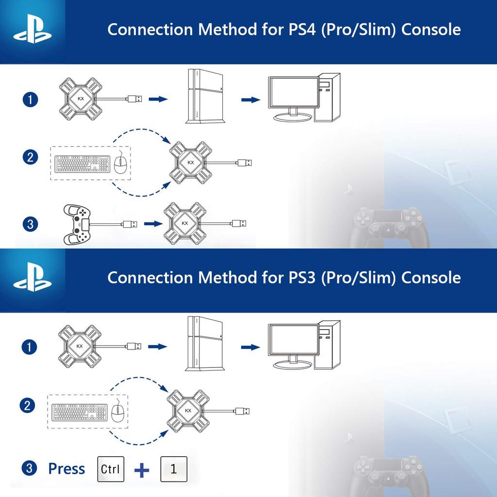 Bộ chuyển đổi bàn phím và chuột chơi game trên PS3/PS4/ XBOX/ Switch - KX-ADAPTER - Hồ Phạm