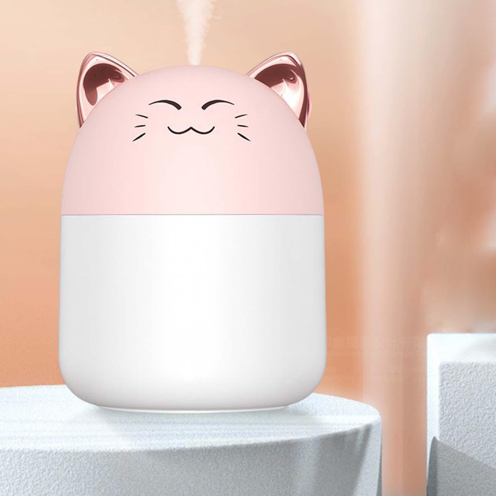 2Pc Lovely Small Air Humidifier Home Bedroom Mini 250ml USB Silent Purifier