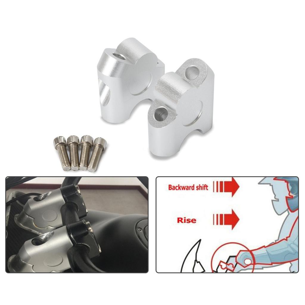 Motorcycle CNC Handlebar Riser Clamp 7/8\" Handlebars Clamp Easy Install