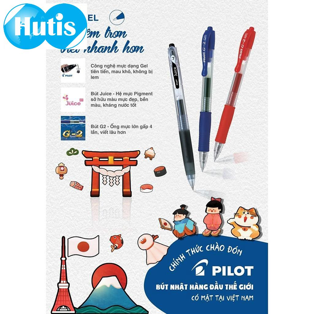 Bút gel PILOT -G2-7-V - màu xanh, tím, đỏ , đen