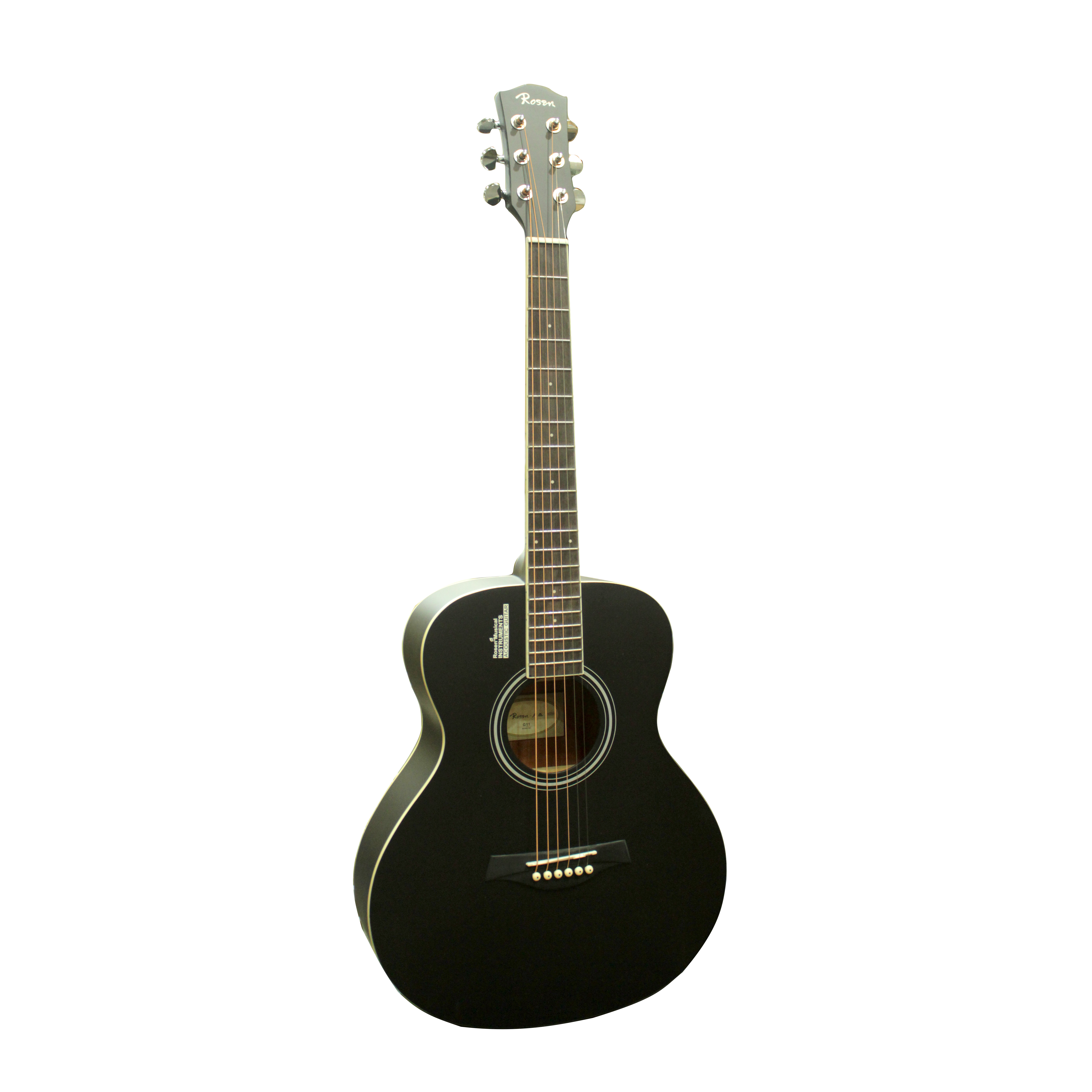 Đàn Guitar Acoustic Rosen Mini Mầu Đen Nhám ( Solid Top)