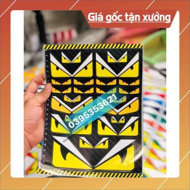 Tem logo mắt Fendy khổ giấy A4
