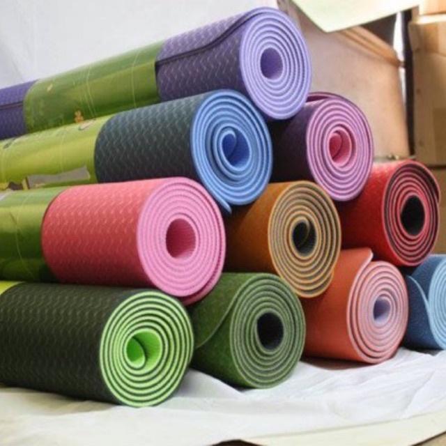 Thảm Tập Yoga Tpe 2 Lớp Cao Cấp Ko Mùi dày 6mm - LYLYSPORTS