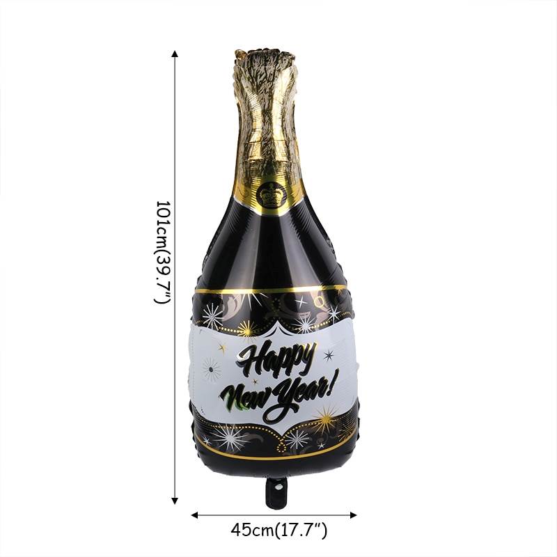 BONG BÓNG TRANG TRÍ NĂM MỚI HÌNH CHAI CHAMPAGNE