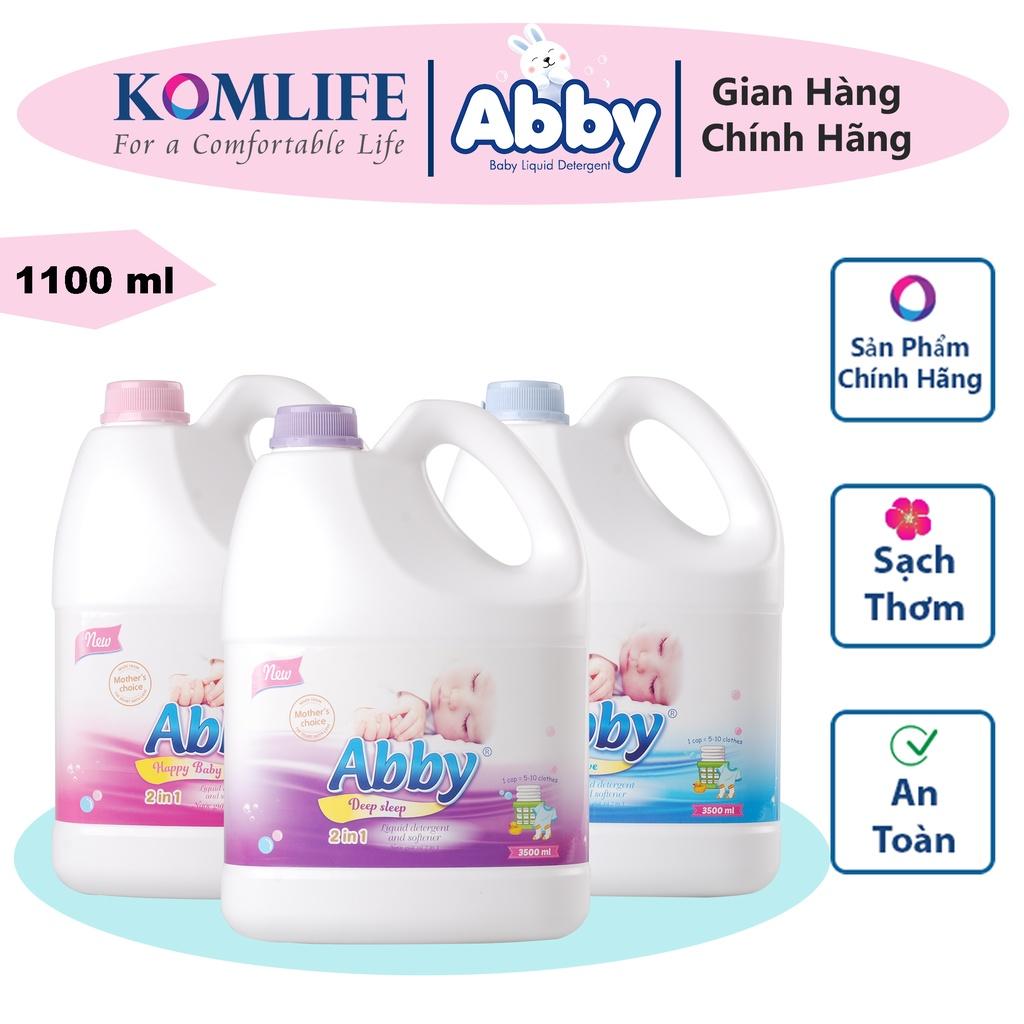 Nước giặt xả mẹ và bé 3500 ml ABBY an toàn, làm mềm vải, hương thơm dịu nhẹ, sạch vết bẩn trẻ em