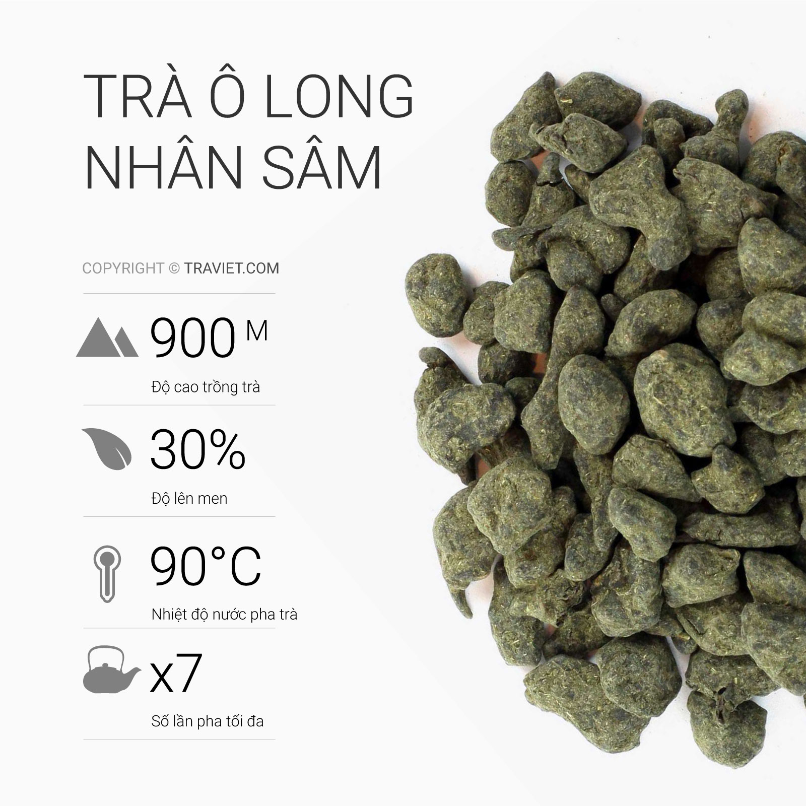 Trà Ô Long Nhân Sâm - Hộp Bát Giác 100gr