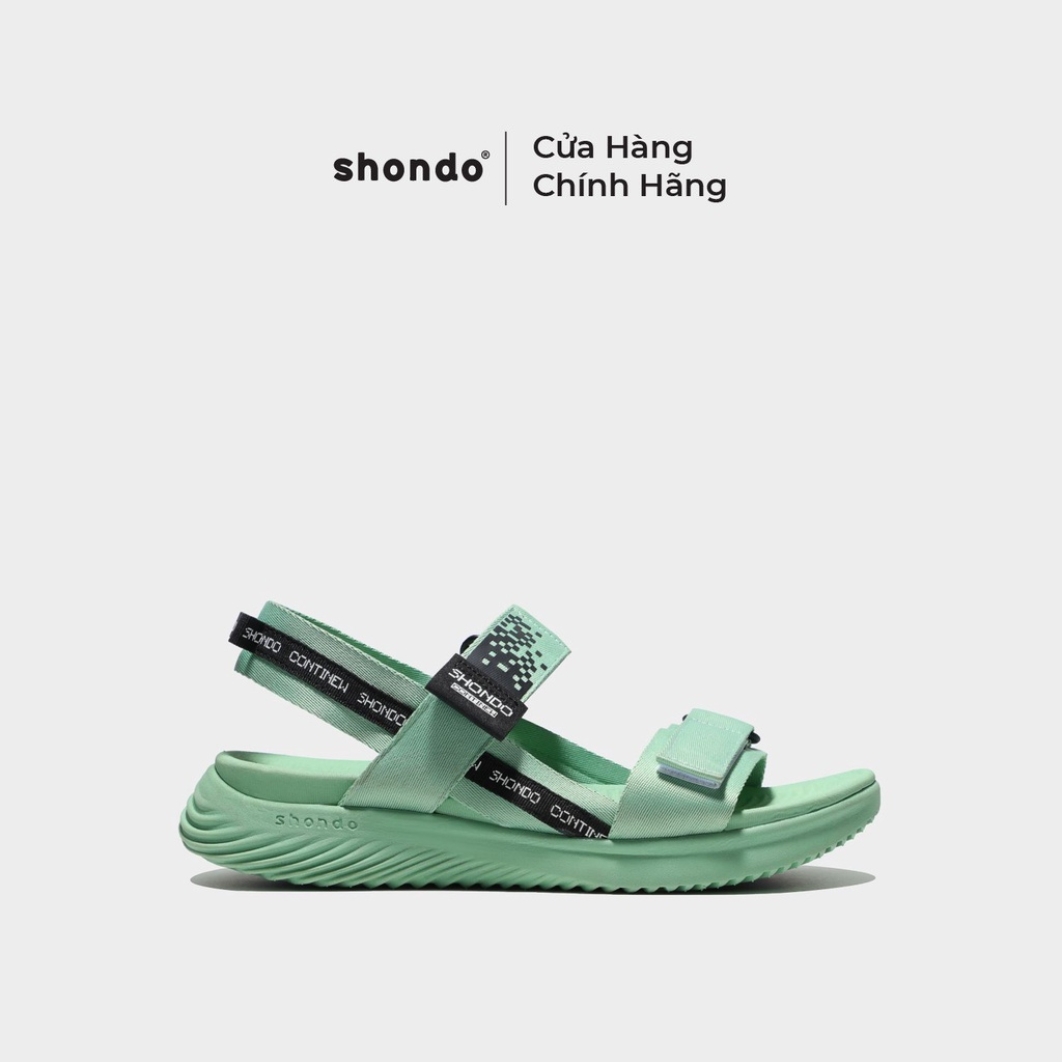 Giày Sandals Shondo Unisex F7 Continew Full Xanh Mint F7N4242