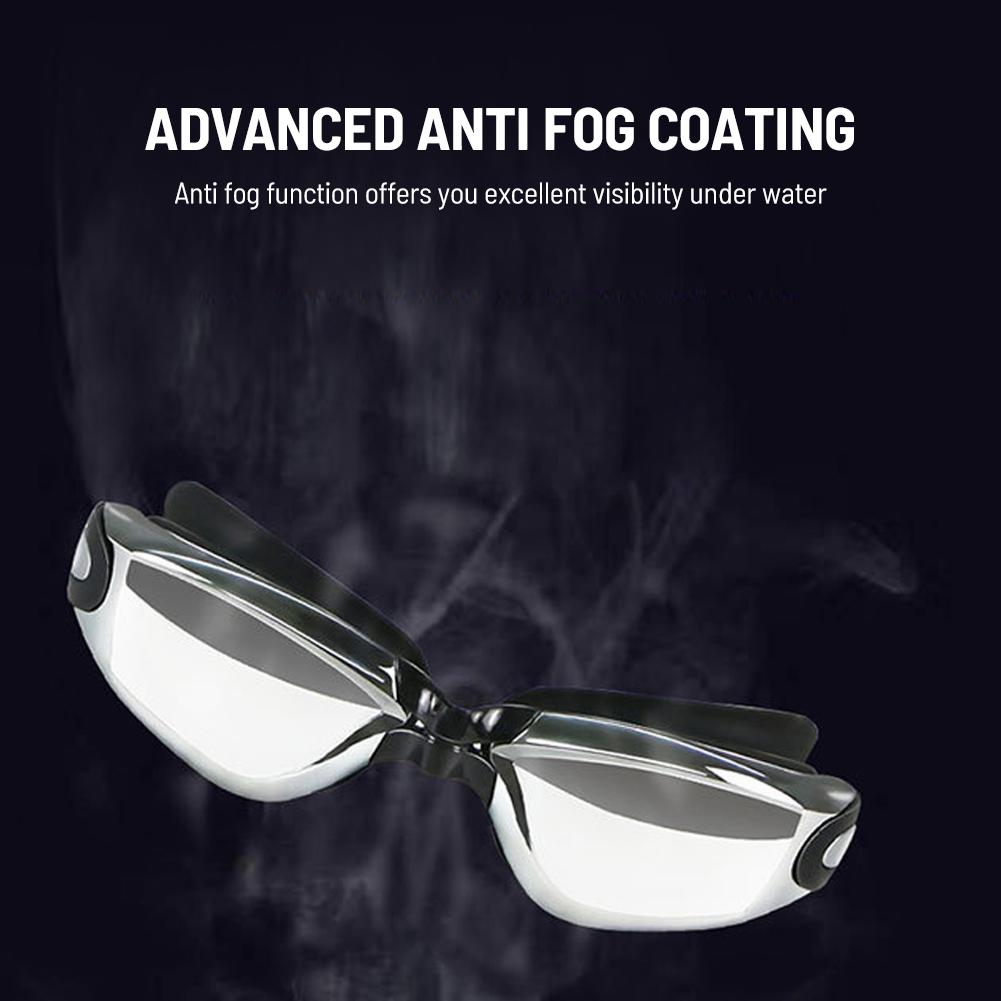 Swimming Goggles with Attached Earplugs Anti-Fog No Leaking Comfortable Electroplated Swim Goggles with Box