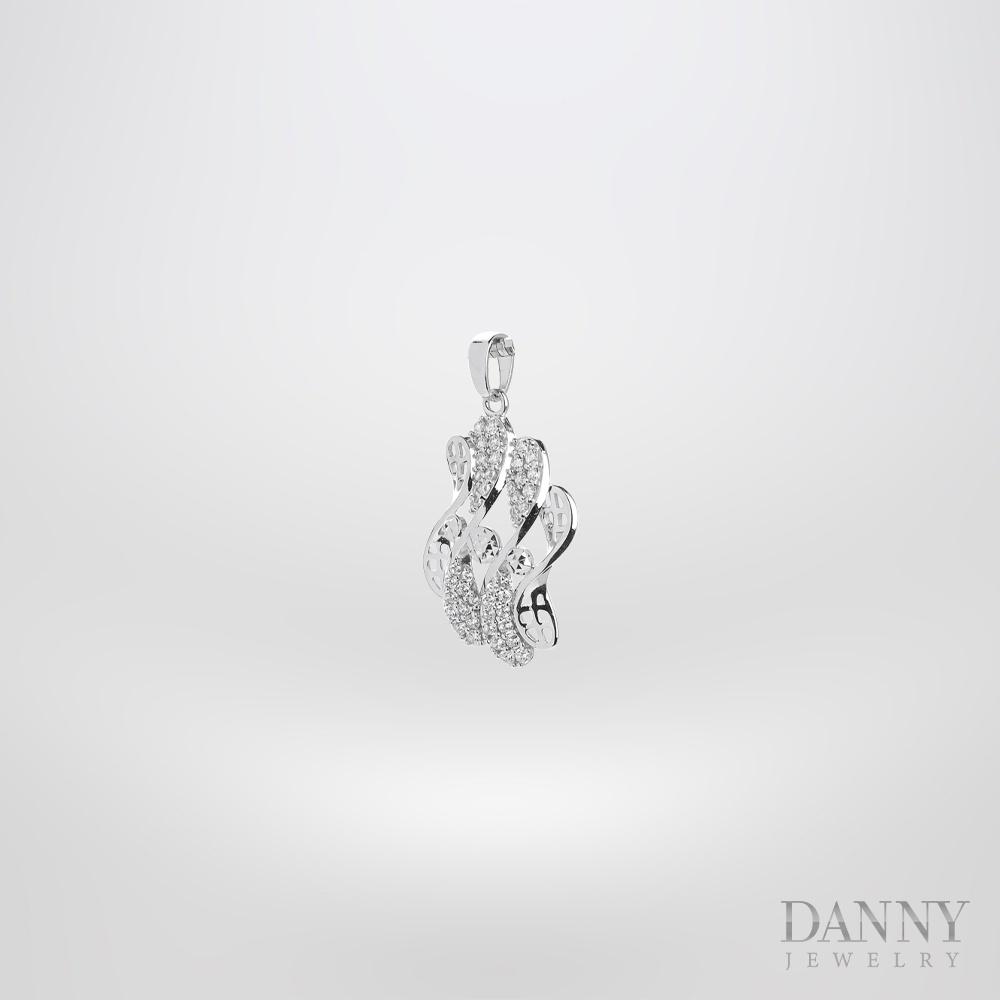 Mặt Dây Chuyền Nữ Bạc 925 Danny Jewelry Xi Bạch Kim DI4GZ027
