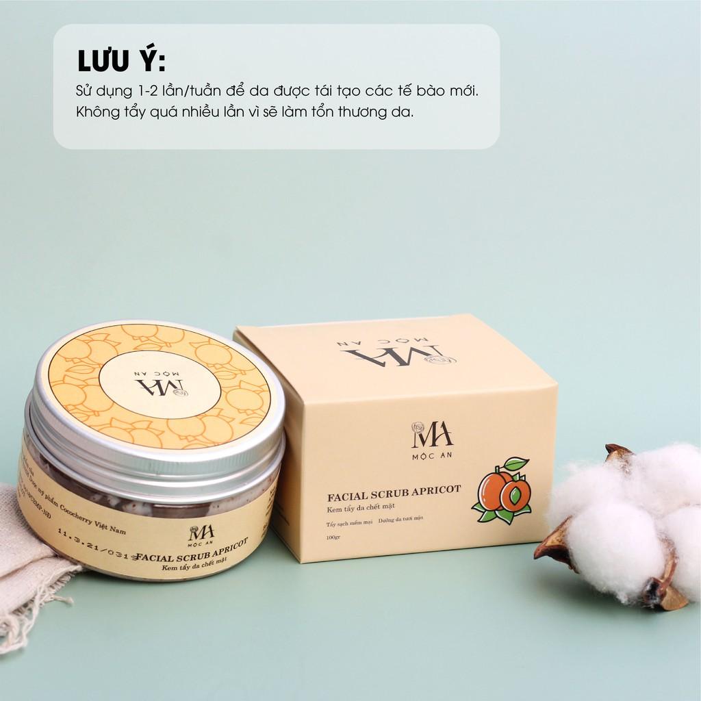 Tẩy Da Chết Mặt Mộc An Vỏ Hạt Mơ Và Óc Chó Facial Scrub Apricot - Giúp Làn Da Sáng Mịn 100g