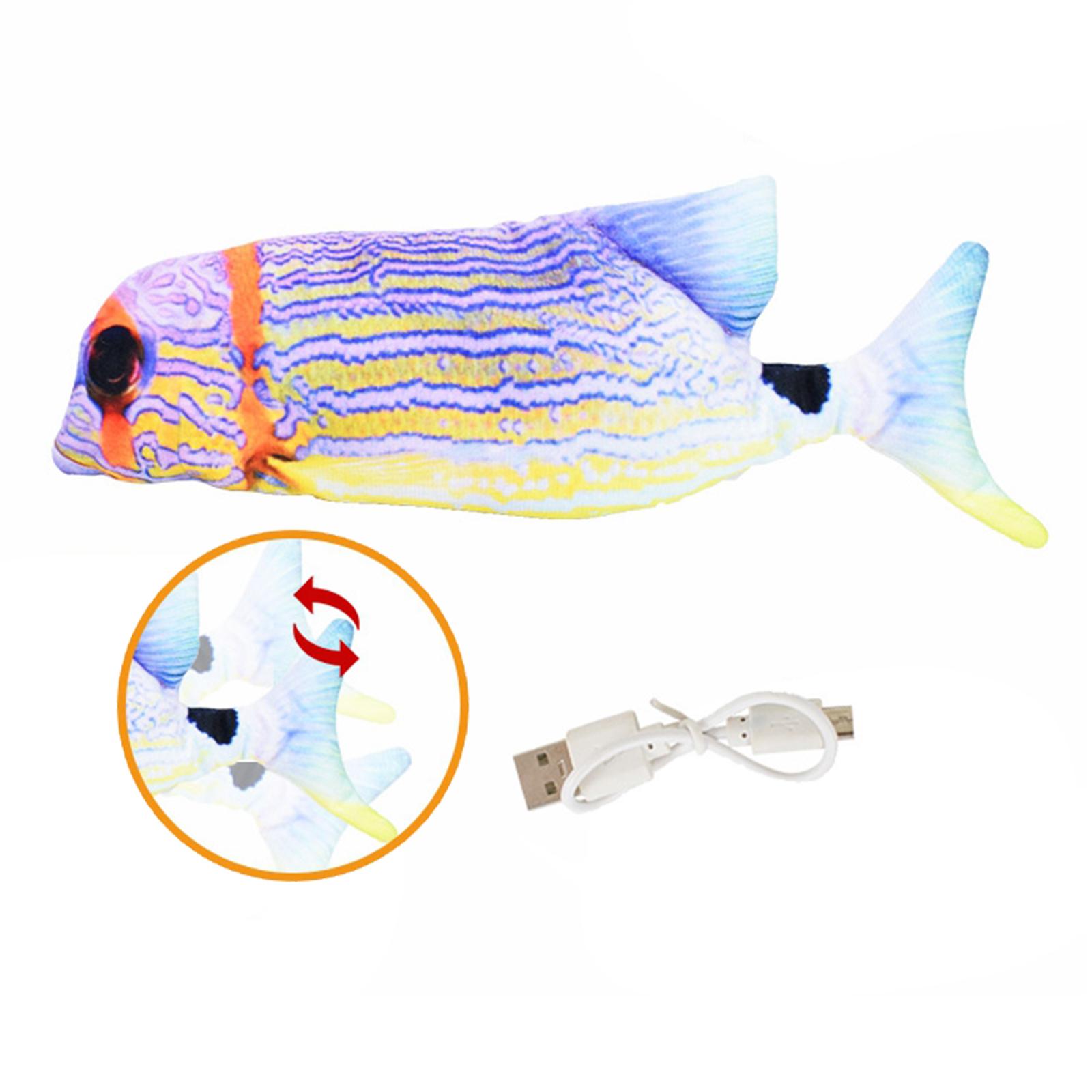 Moving Fish Toys Realistic Plush Electric Wagging Toy Rainbow Fish