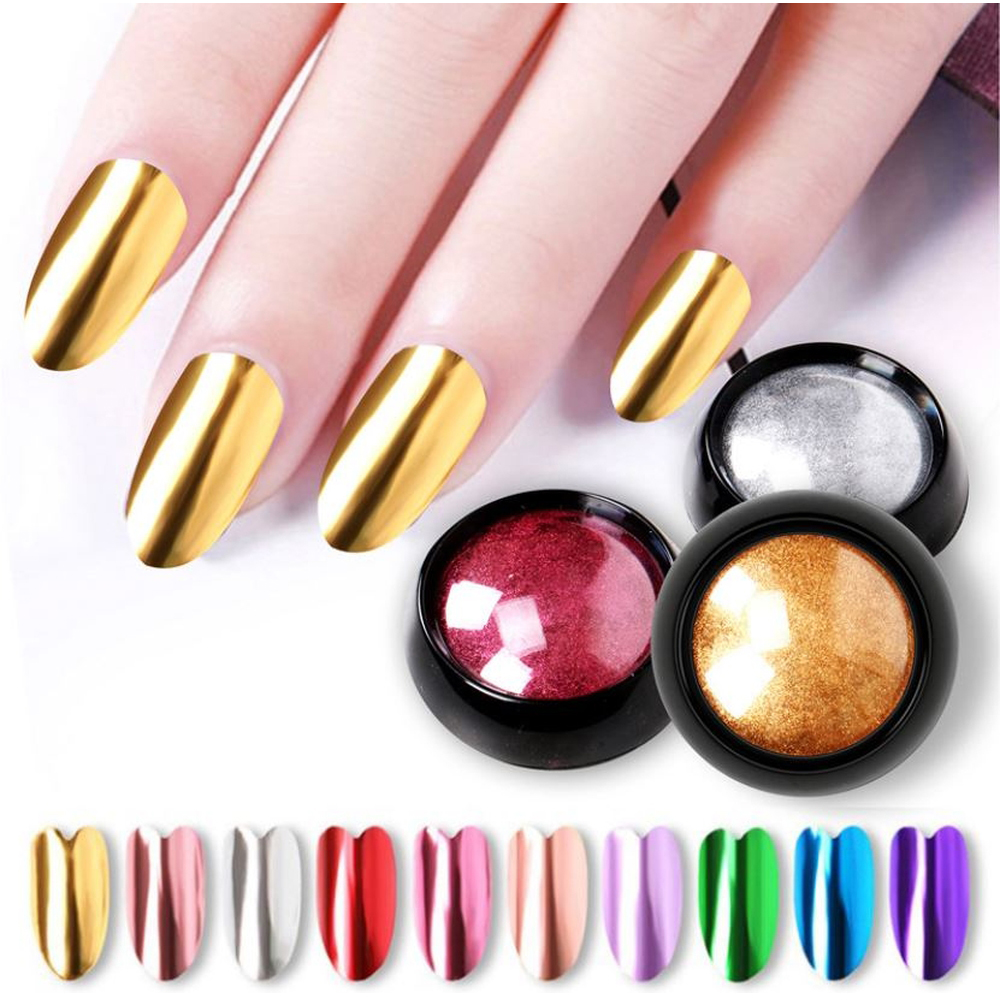 Bột Tráng Gương Mạ Titan Siêu Bóng, Trang Trí Móng Phong Cách Thời Trang, Nổi Bật, Dễ Sử Dụng Sáng Tạo Theo Ý Tưởng Nghệ Thuật Làm Nail