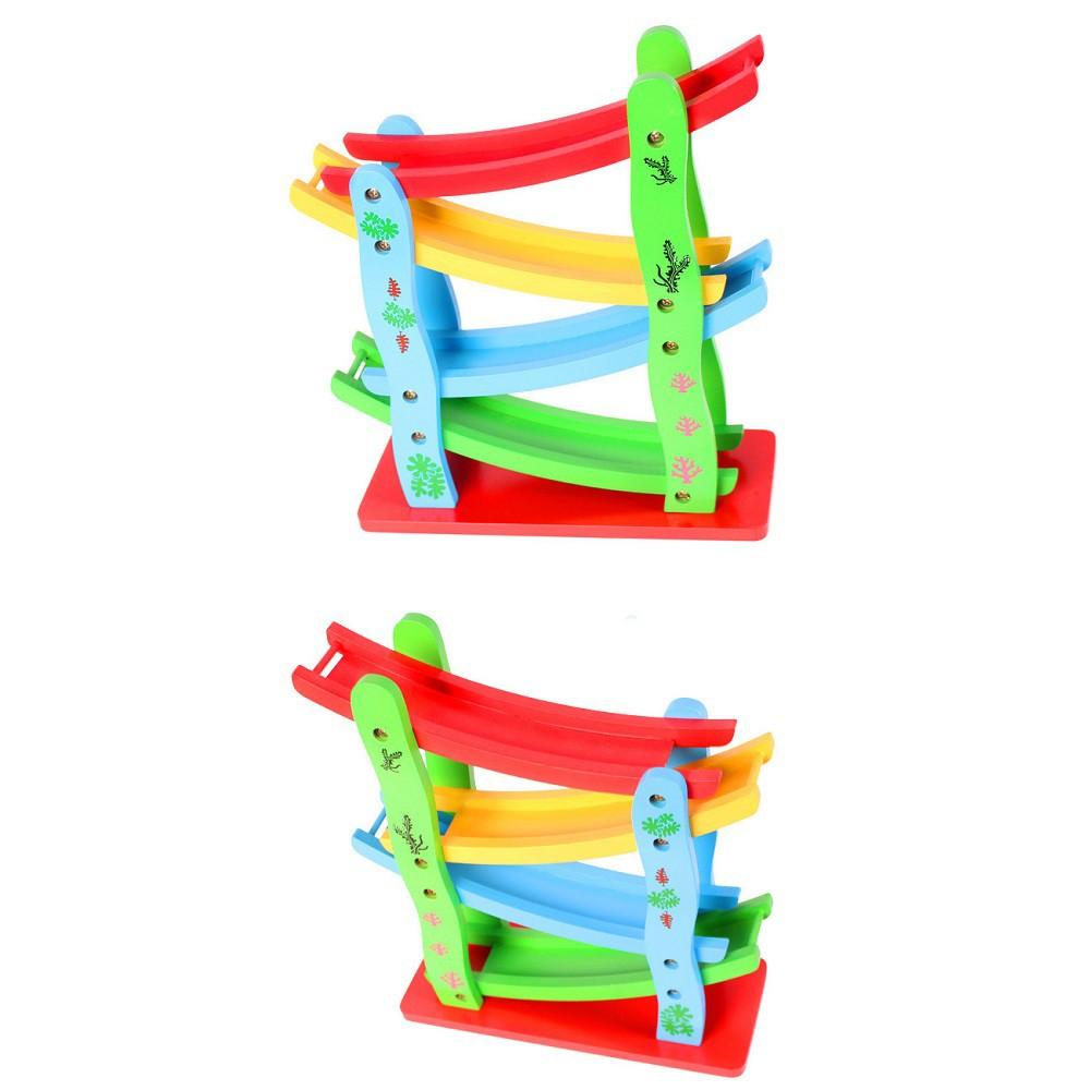 Đồ chơi gỗ cầu trượt ô tô 4 tầng cho bé yêu KB216023