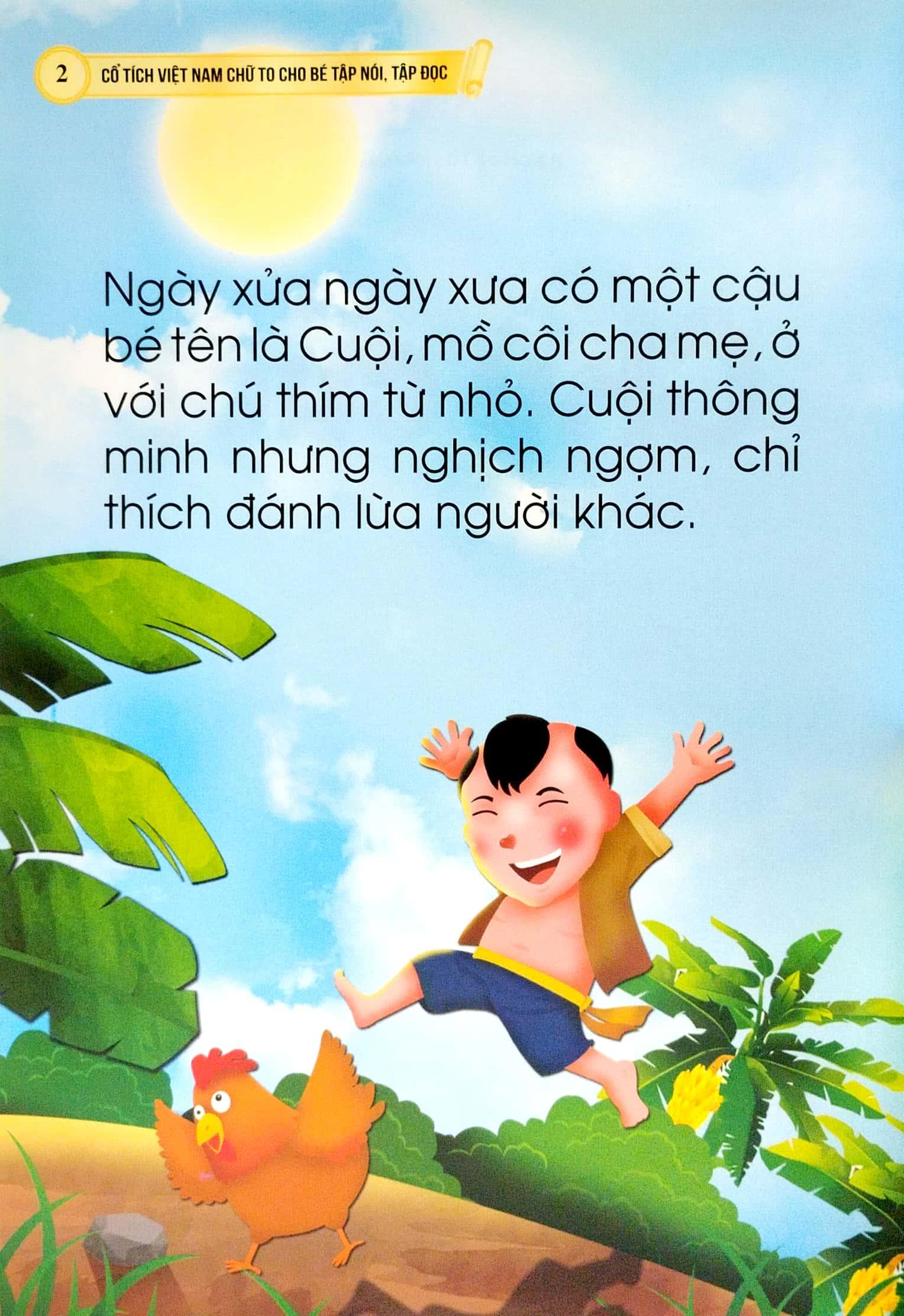 Cổ Tích Việt Nam Chữ To Cho Bé Tập Nói, Tập Đọc - Chú Cuội