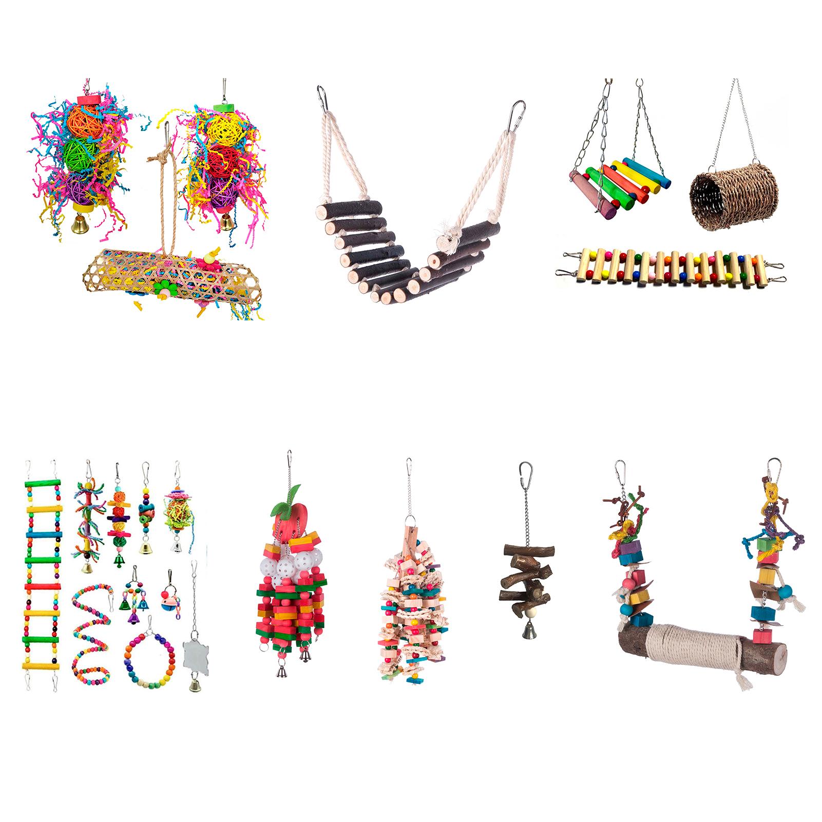 Đồ chơi nhai gặm treo lồng chim vẹt cỡ vừa lớn