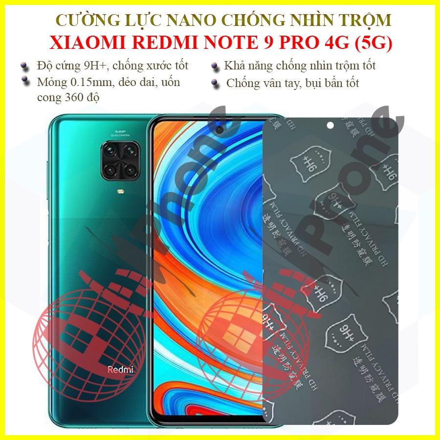 Dán chống nhìn trộm dành cho Xiaomi Redmi Note 9 Pro - Dán cường lực dẻo nano 9H+