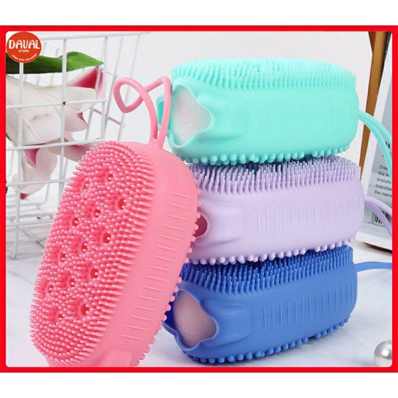 Bông tắm bọt biển chà lưng - cọ lưng Silicon