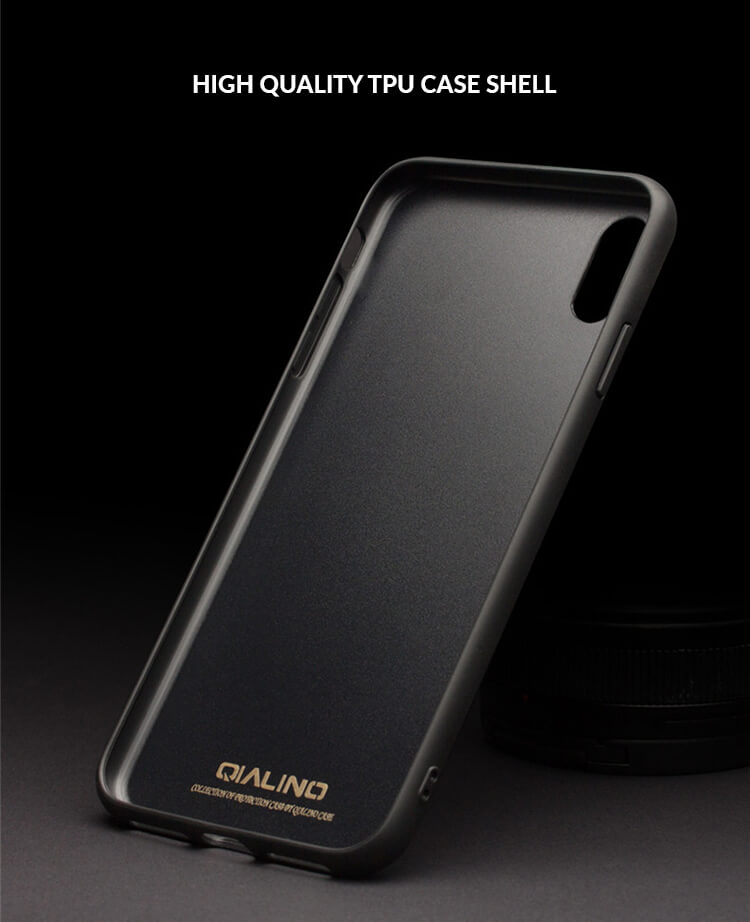 Ốp lưng da Qialino dành cho iPhone Xs Max - Hàng chính hãng
