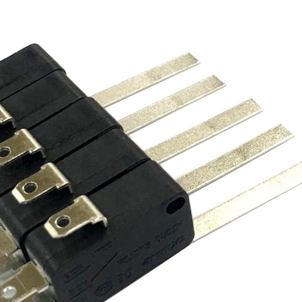 5pcs Micro Limit Switch Long Hinge Roller Momentary SPDT Snap Action for , 1NO+1NC Electronic Components with Handle