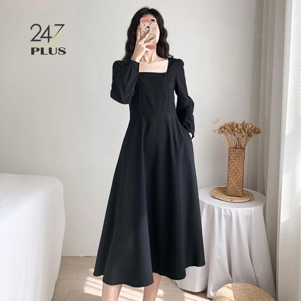 Váy Cổ Vuông Tay Bồng