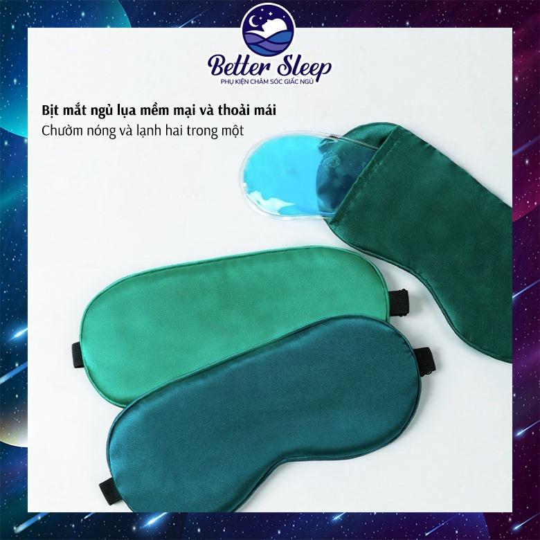Bịt Mắt Ngủ Lụa Mềm Mại Thông Thoáng Có Chứa Túi Gel Làm Mát Và Dây Đeo Điều Chỉnh #19  # BMNBS09