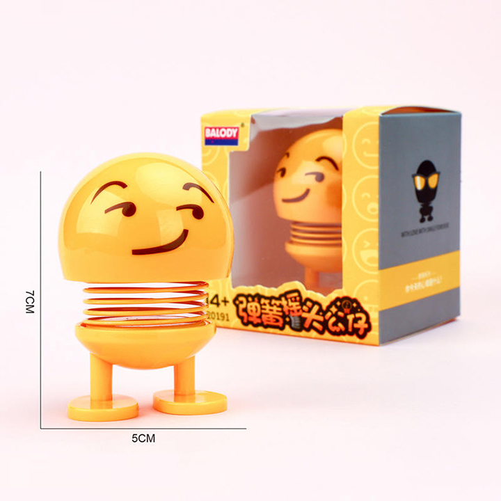 Thú nhún emoji lò xo ô tô biểu cảm 8 gương mặt