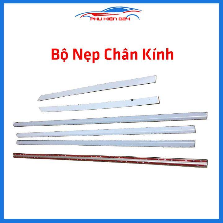 Bộ nẹp viền chân kính cong kính Land Cruiser Inox sáng bóng chuẩn form xe
