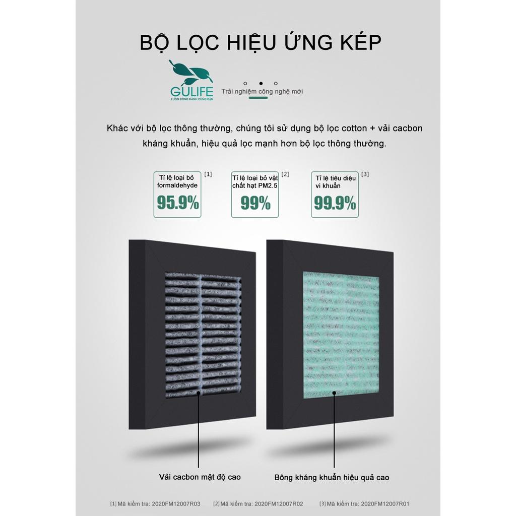 Máy Lọc Không Khí Ô TÔ Sử Dụng Năng Lượng Mặt Trời, Sạch Không Khí và Làm Thơm, Động Cơ Tubo Êm Ái GX13-1s