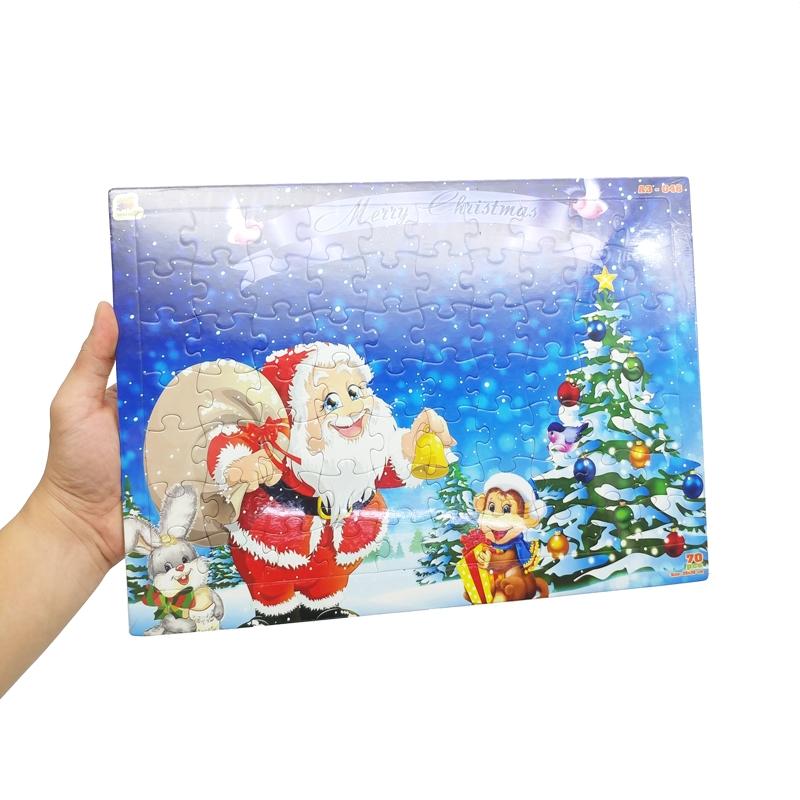 Bộ Xếp Hình Khổ A3 Puzzle Minh Châu 70-046 - Merry Christmas (70 Mảnh Ghép)