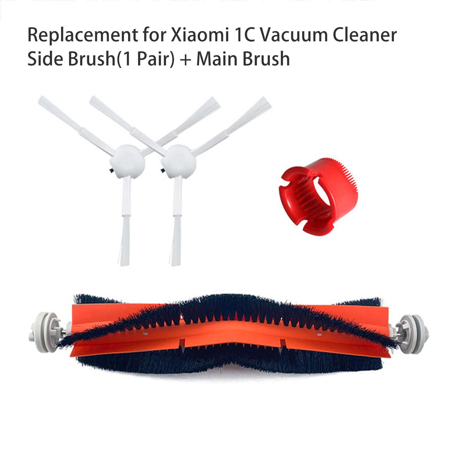 Phụ kiện thay thế cho máy thu hút Xiaomi gồm 1 Cặp chổi bên + 1 Cọ chính + 1 Cặp bộ lọc HEPA + 1 Lược xi lanh + 2 Cái khăn lau + 1 Cái cọ trắng