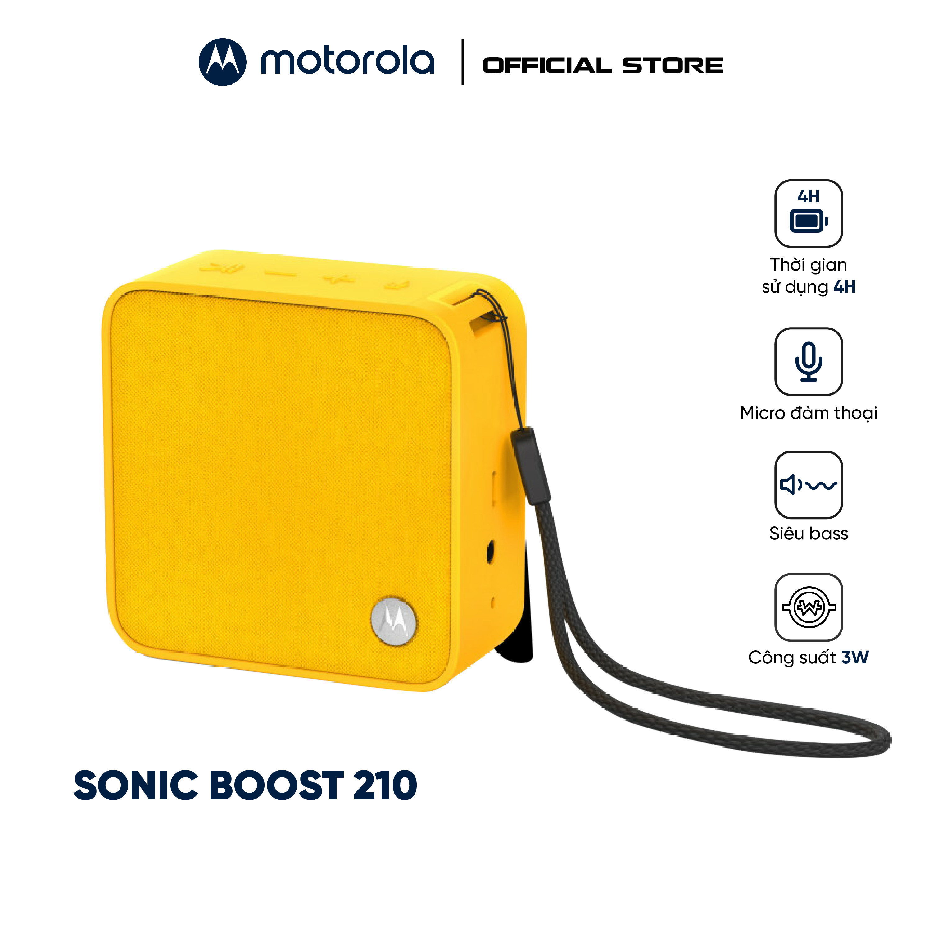 Loa di động bluetooth mini Motorola Sonic Boost 210 SB210 - Hàng chính hãng