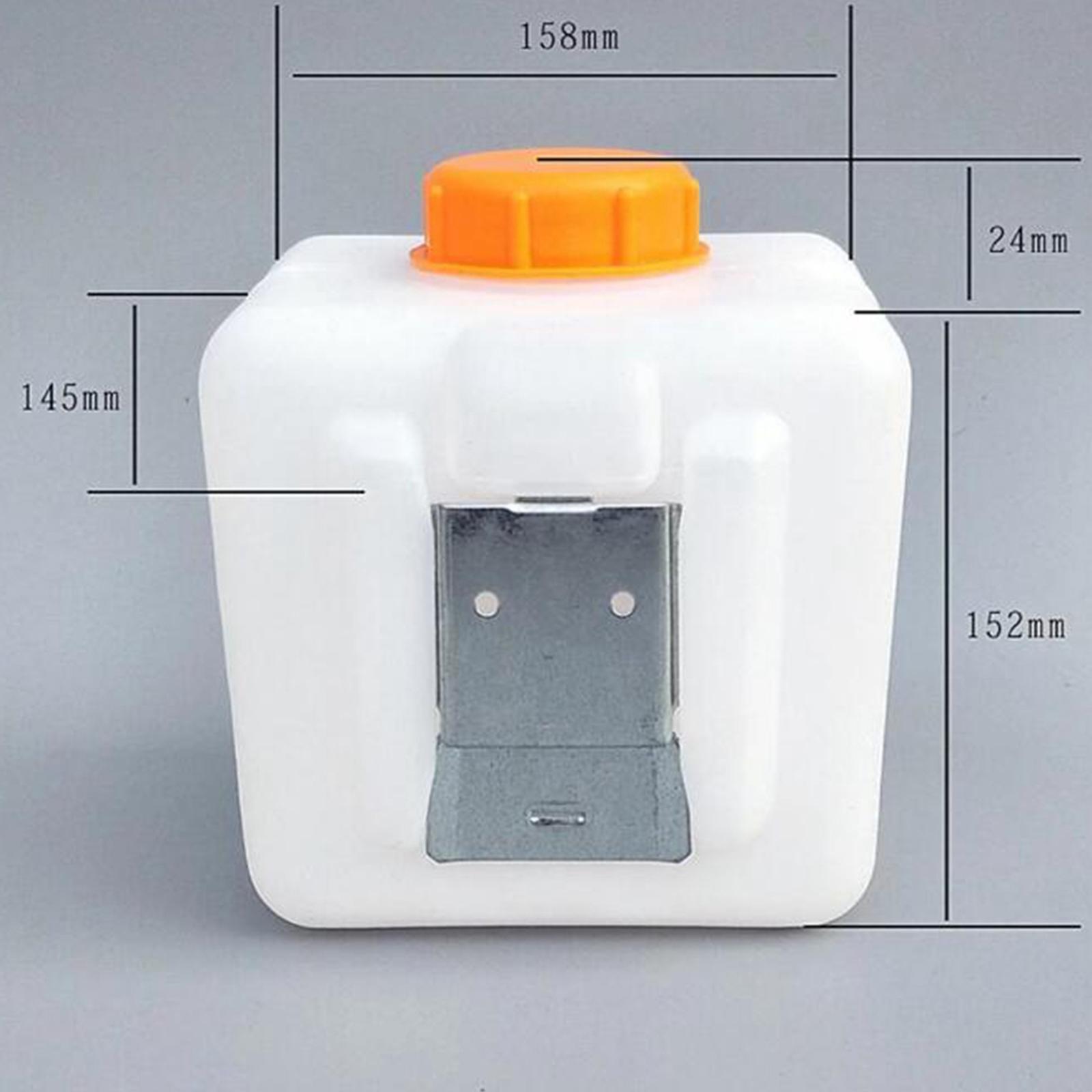 Diesel Fuel Tank Plastic Fuel Tank 2.5L with Oil Nozzle Adapter Metal Panel Screws Oil Gasoline Tank