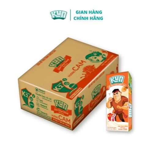 Kun sữa chua uống hương cam thùng 48 hộp x 180ml