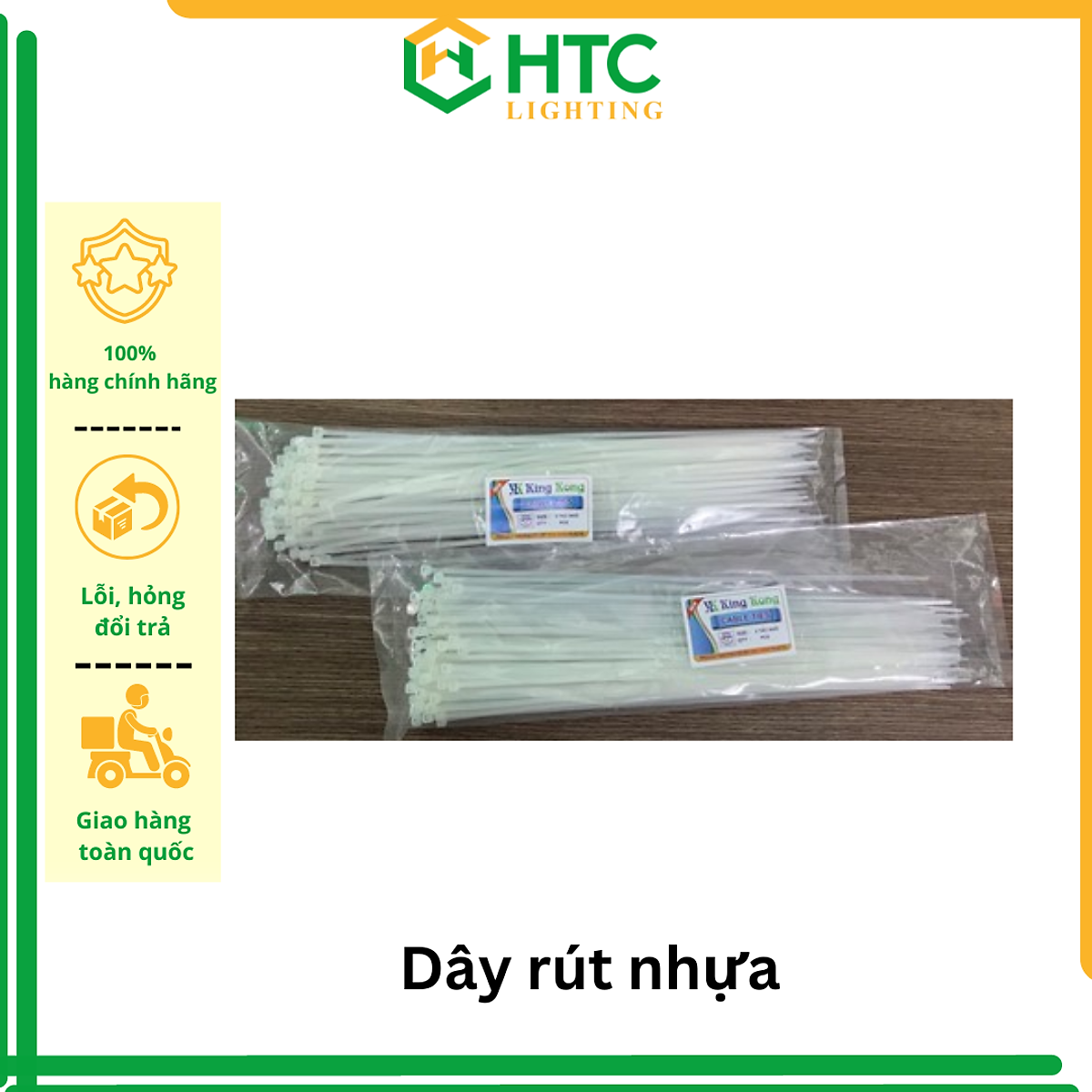 Combo 5 bịch -Dây rút nhựa 10cm ,15cm, 20cm, 30cm - màu trắng