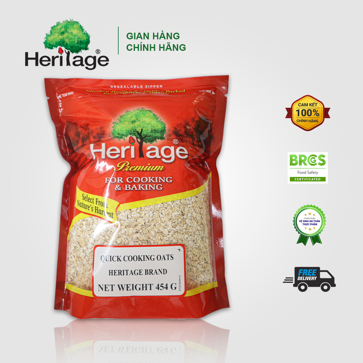 YẾN MẠCH CÁN MỎNG  HERITAGE  GÓI 454G