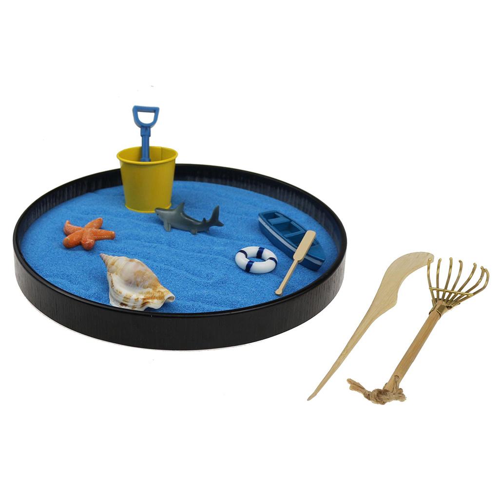 Beach Sandbox Sea Life Office Zen Garden Mini Landscape Miniature Child Toy