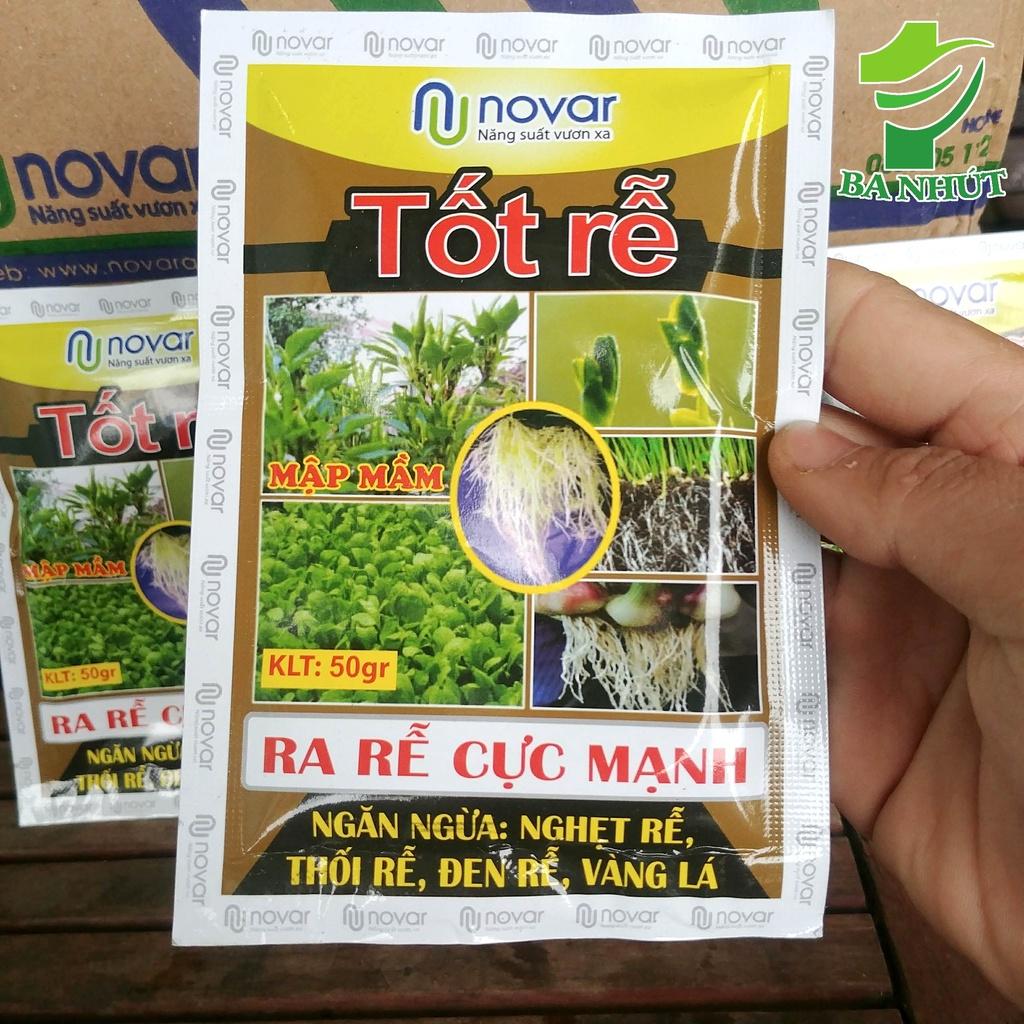 Phân Bón Novar Tốt Rễ 50g - Mập Mầm, Ra Rễ Cực Mạnh, Ngăn Ngừa Thối Rễ, Nghẹt Rễ, Đen Rễ, Vàng Lá