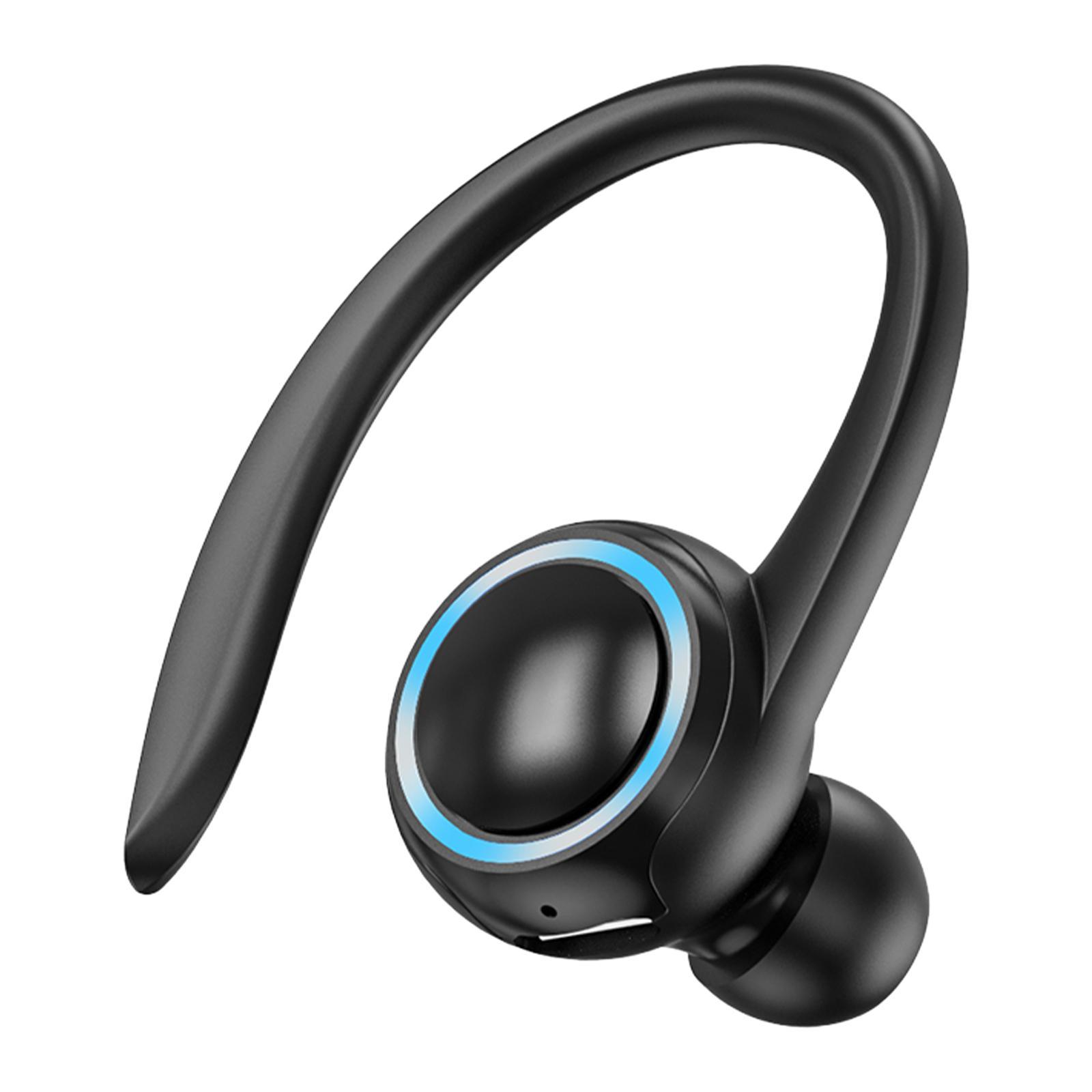T10 Bluetooth Headset Ear Hook Sweatproof Headphone Stereo Single Ear in-Ear Earbuds for Gym Gaming Cycling Outdoor Indoor Noise Cancelling