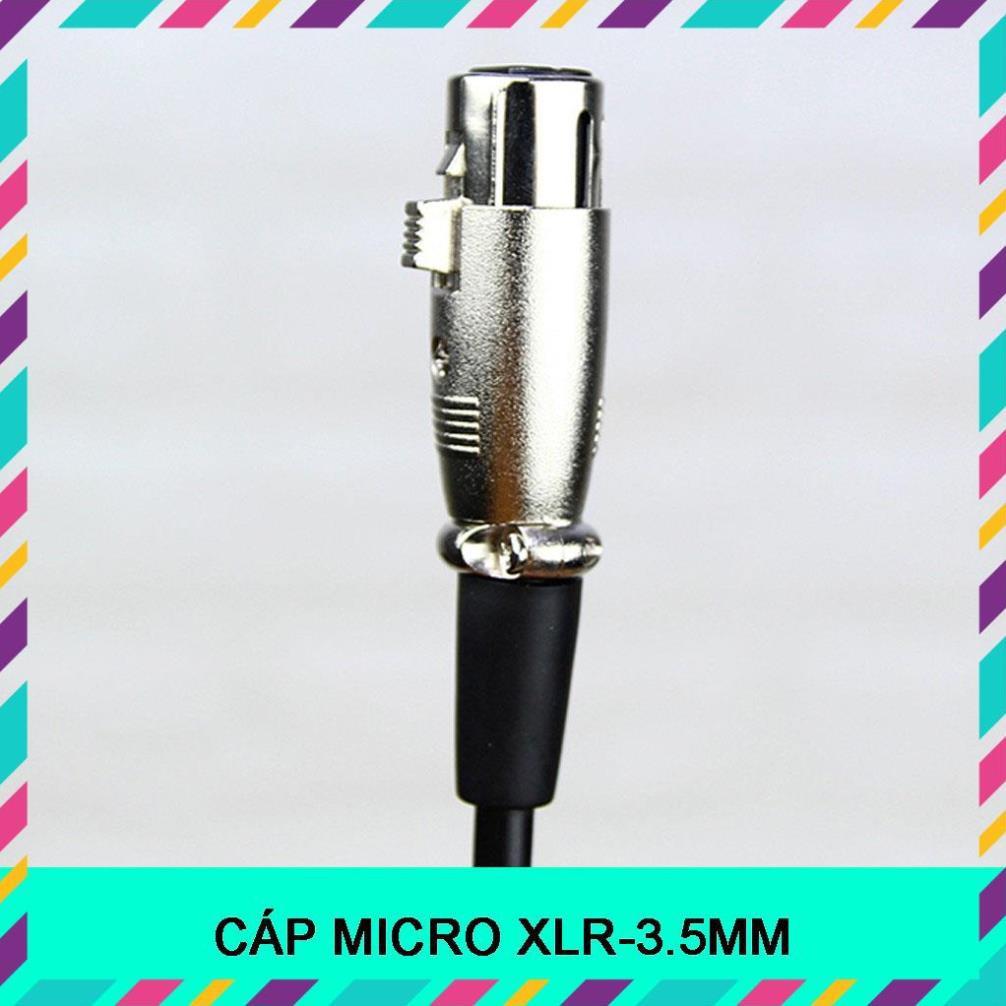 CÁP MICRO XLR-3.5MM  DÂY MIC THU ÂM dành cho BM800, BM900, AMI BM900, ISK AT100, AT350…