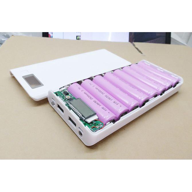 Box sạc dự phòng 8 khe pin dùng pin 18650 khung pin dự phòng, mạch sạc dự phòng, mạc