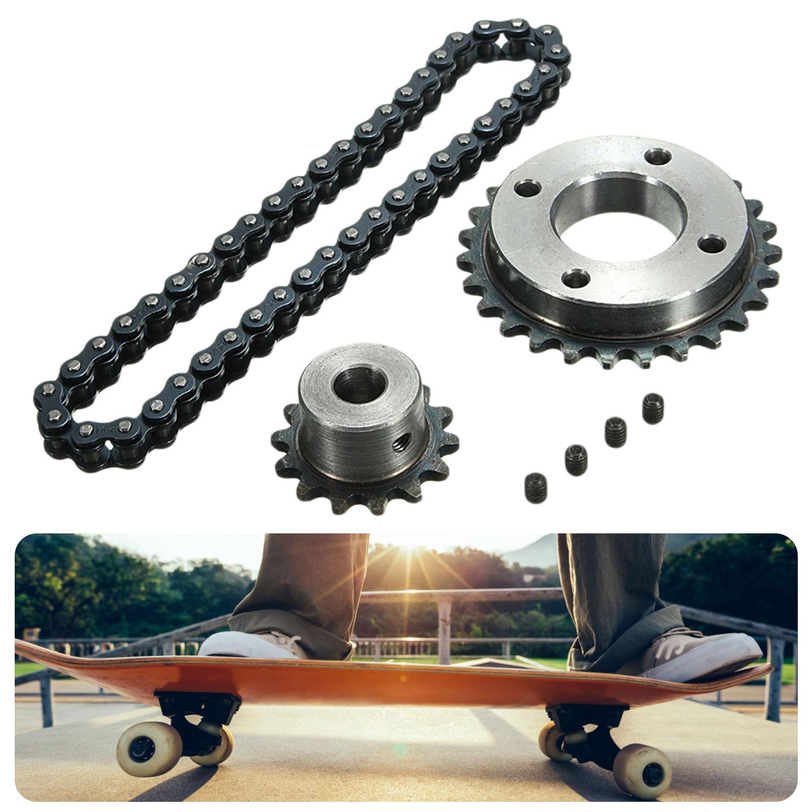 Sprocket Chain Wheel Mount Kit Skateboard DIY Motor Gear