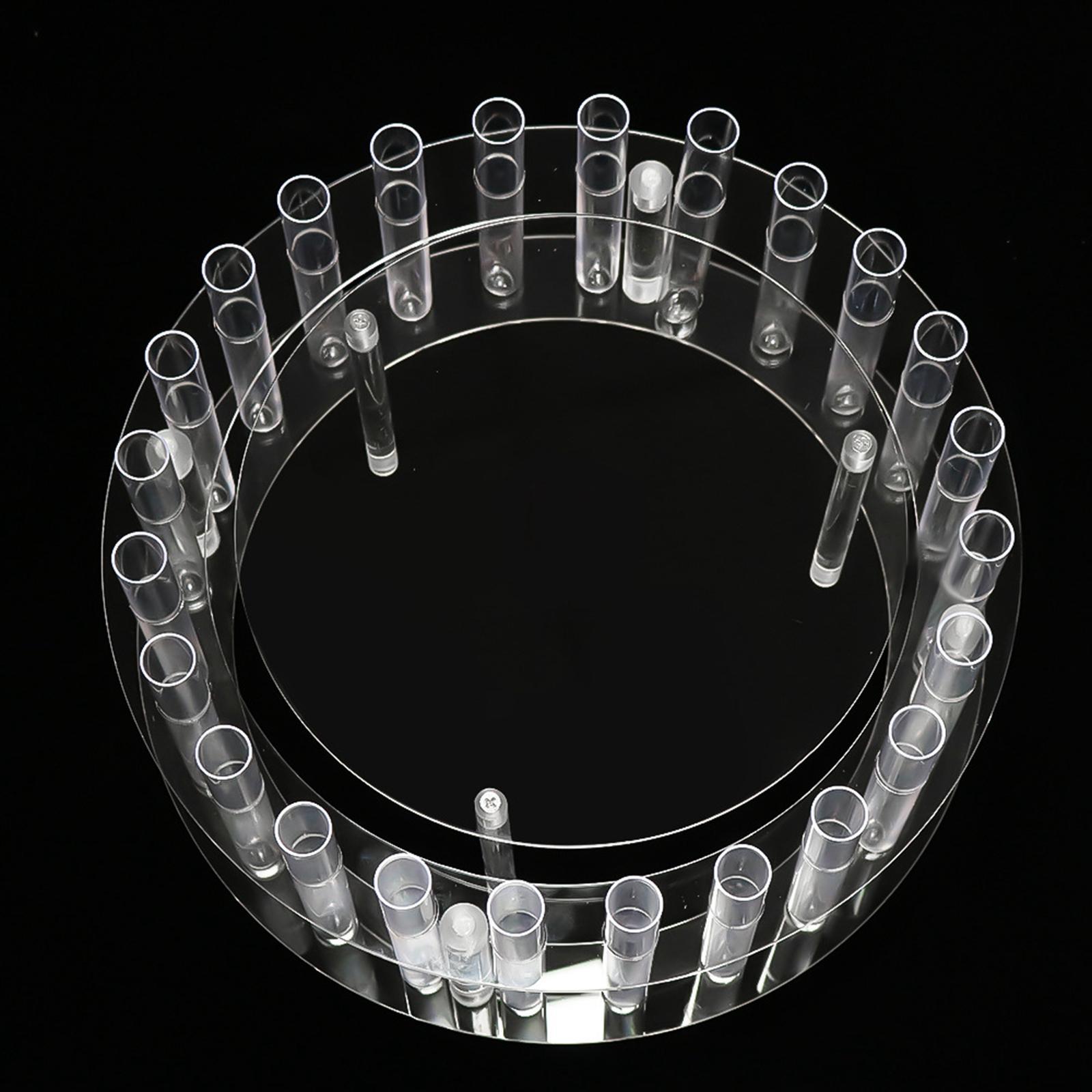 Acrylic Fillable Cake Stand Clear Cake Riser Cylinder Cake Holder Cake Pillars Round Display Stands for Celebration Wedding Party
