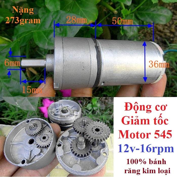 Động cơ giảm tốc cỡ trung Motor 550, 775