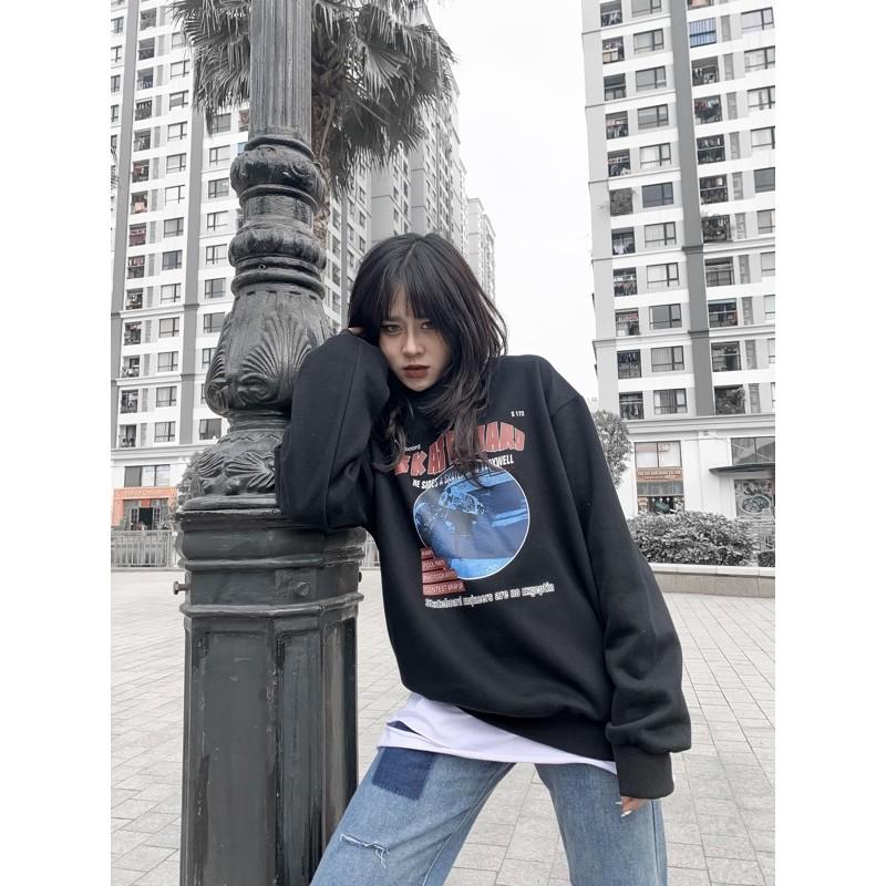 Áo sweater nỉ SKATEBOARD nỉ bông dày dặn