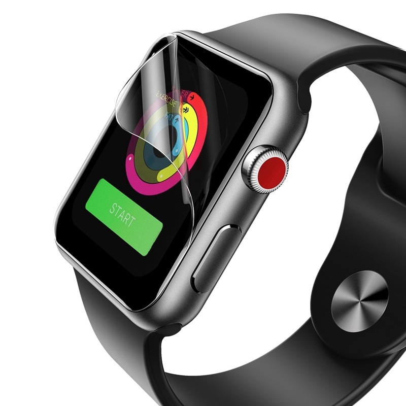 Bộ 2 miếng dán màn hình silicon chống trầy cho Apple Watch 42mm hiệu Rock Hydrogel (chống trầy, chống bụi, chống thấm, độ trong tuyệt đối) - Hàng chính hãng 