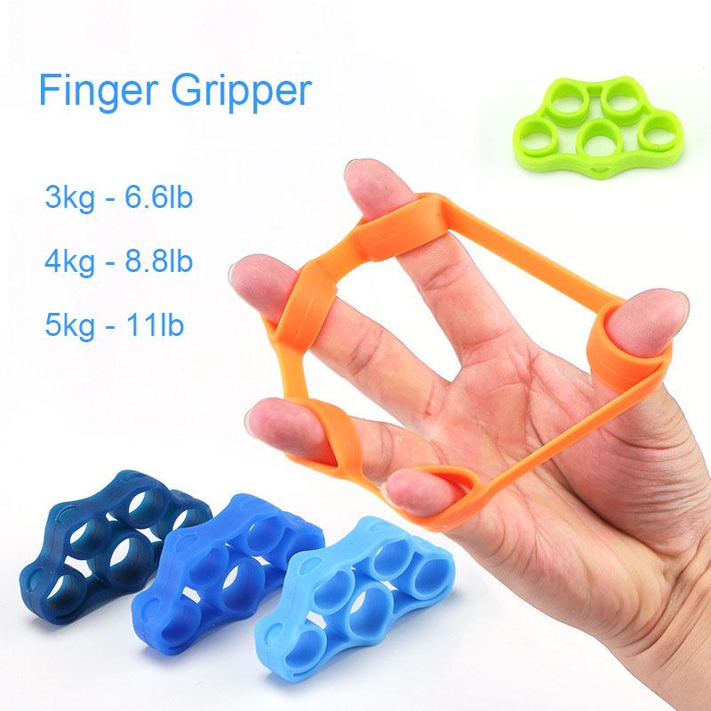 Tay Kẹp Silicone Ngón Tay Giãn Nở Bài Tập Tay Cầm Cổ Tay Huấn Luyện Sức Mạnh Ngón Tay Tập Dây Đàn Hồi Tập Thể Dục Color: Light Grey