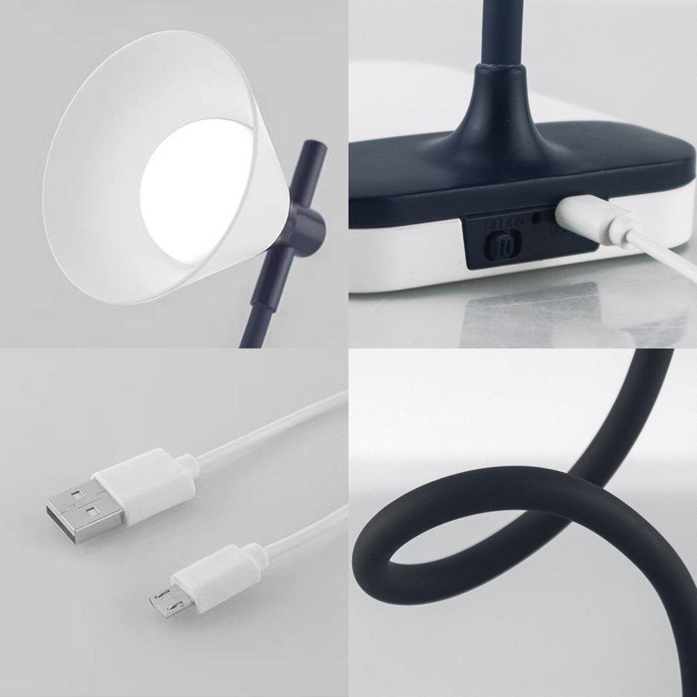 Đèn học để bàn đọc sách, làm việc trang trí decor phòng ngủ sạc pin usb tích điện chống cận 3 chế độ sáng