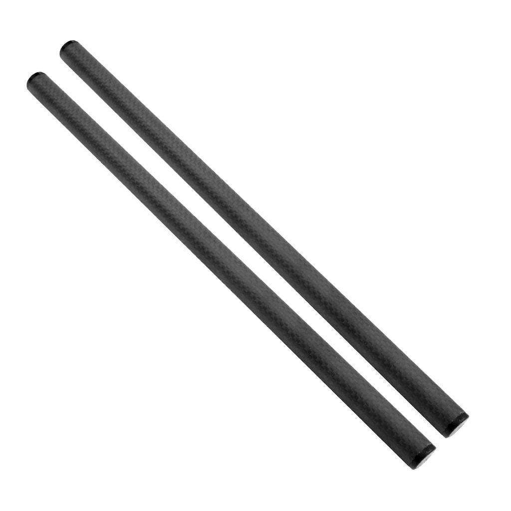 2 Pair Carbon Fiber Rods 10’’/12’’ for 15mm Rail Support System Follow Focus